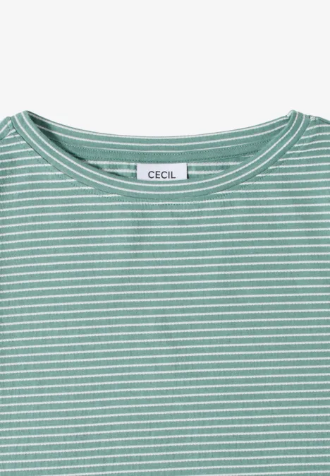 Gestreiftes Shirt jewel green