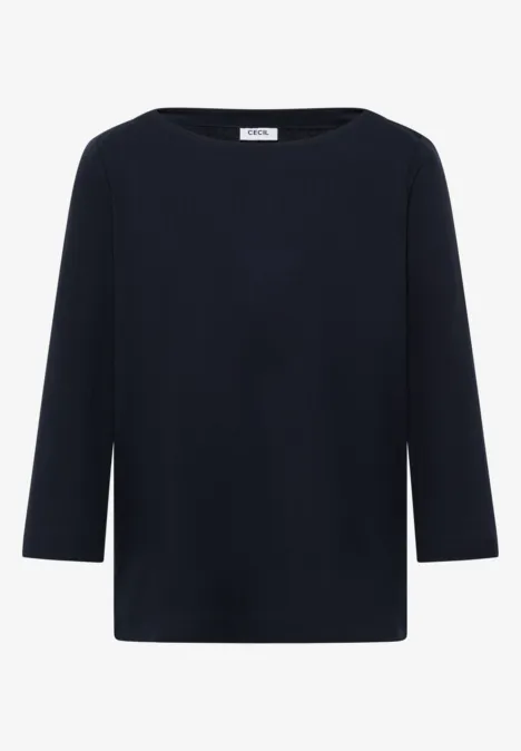 Basic Ripp-Shirt urban dark blue