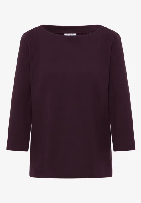 Basic geribd shirt eggplant red