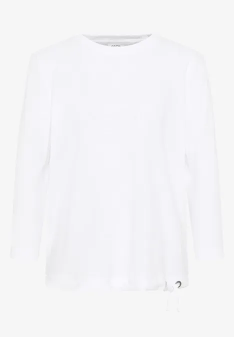 Slub Shirt mit Rundhals White