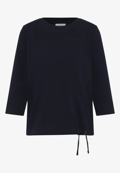 Slub Shirt mit Rundhals urban dark blue