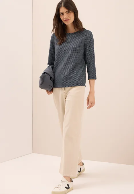 Two Tone Strukturshirt urban dark blue
