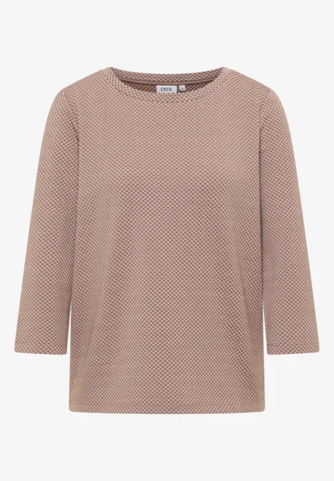 Two Tone Strukturshirt natural taupe
