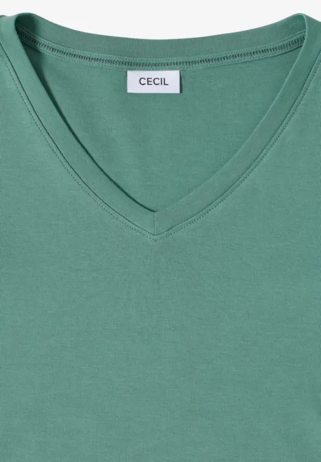 Basic V-Neck Shirt jewel green