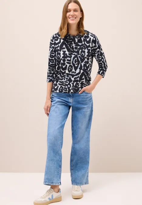 Gemustertes Hoodie Shirt urban dark blue