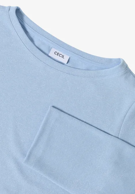 Shirt mit Glitzerdetails light sky blue