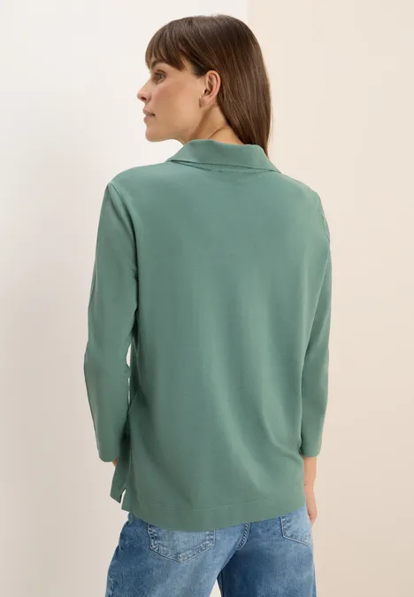 Poloshirt mit Knopfdetail jewel green