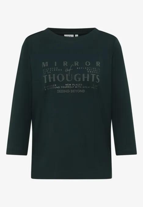 Softes Shirt mit Wording ink green