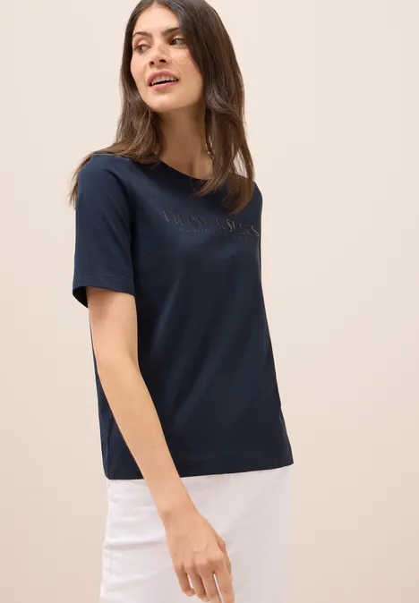 T-Shirt mit Wording Artwork urban dark blue