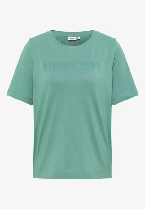 T-shirt avec art du wording jewel green