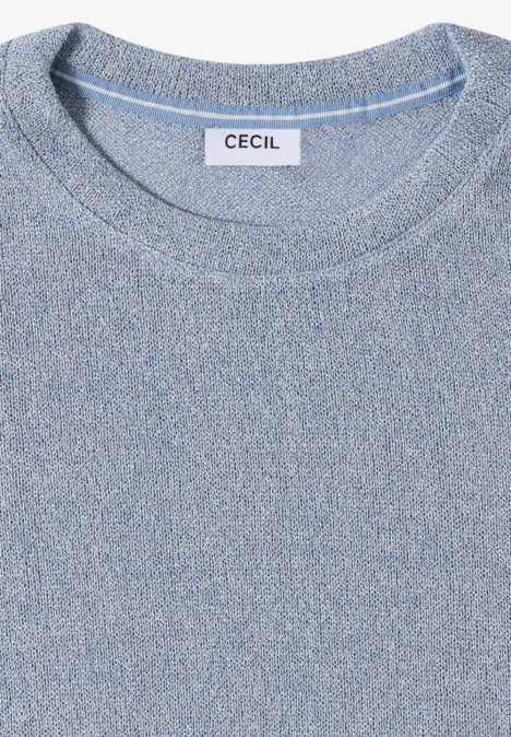 Leichtes Strick-Look T-Shirt light sky blue