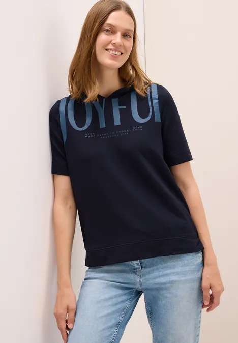 Hoodie met tekst urban dark blue