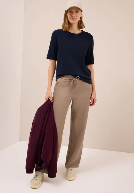 Softes Cupro Touch T-Shirt urban dark blue