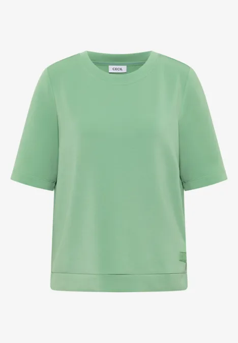 Softes Cupro Touch T-Shirt fennel green