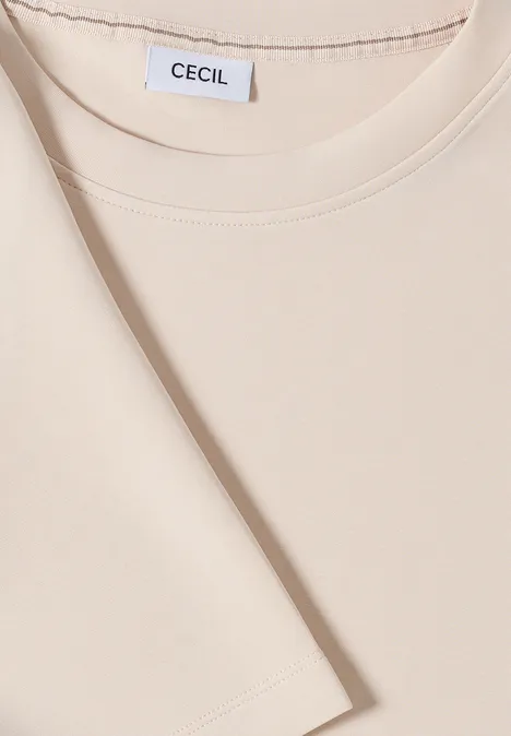 Softes Cupro Touch T-Shirt oat milk beige