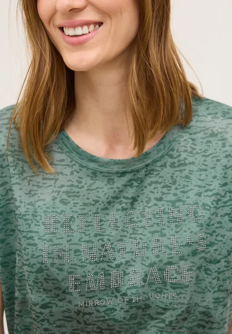 Ausbrenner Wording Shirt ink green