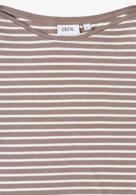 Gestreiftes Shirt cocoa taupe