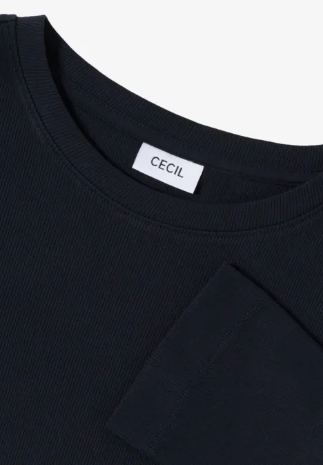 Shirt mit Rippstruktur urban dark blue