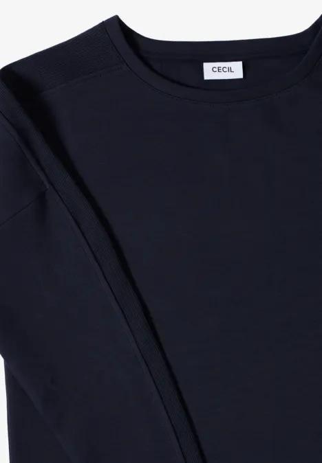 Shirt mit Rippstreifen urban dark blue