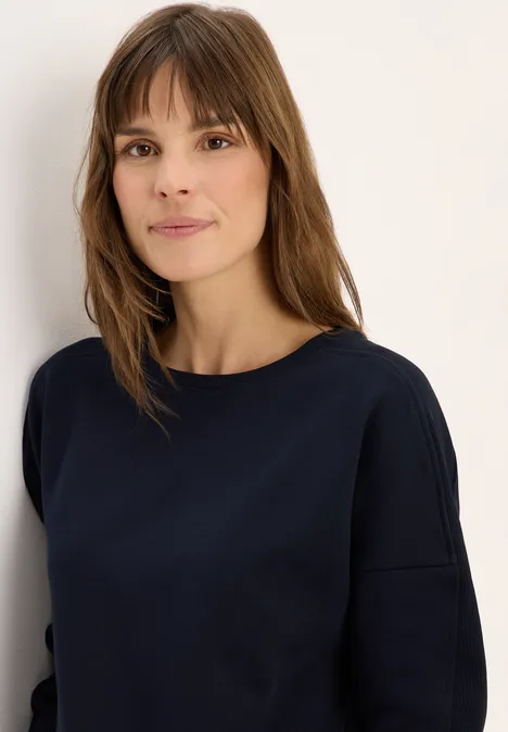 Shirt mit Rippstreifen urban dark blue