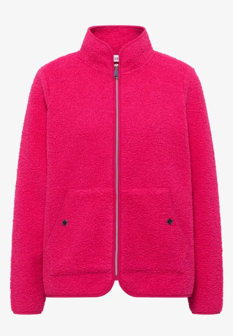 Softe Jacke mit Zipper beetroot pink