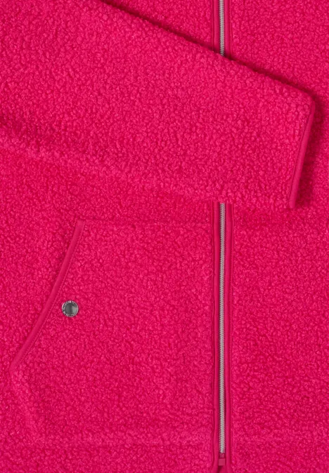 Softe Jacke mit Zipper beetroot pink