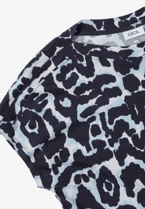 Gemustertes T-Shirt urban dark blue