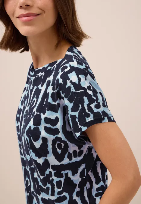 Gemustertes T-Shirt urban dark blue