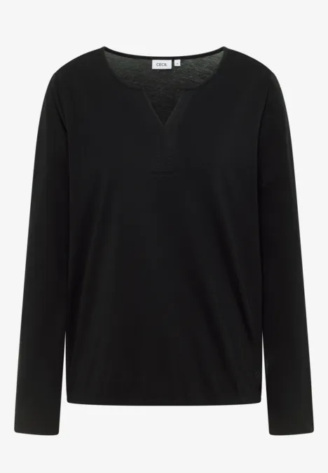 Shirt im Tunika-Look Black