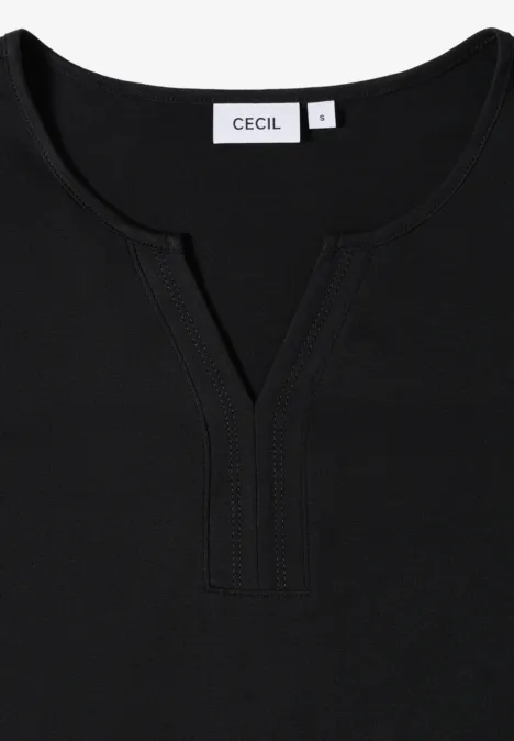 Shirt im Tunika-Look Black