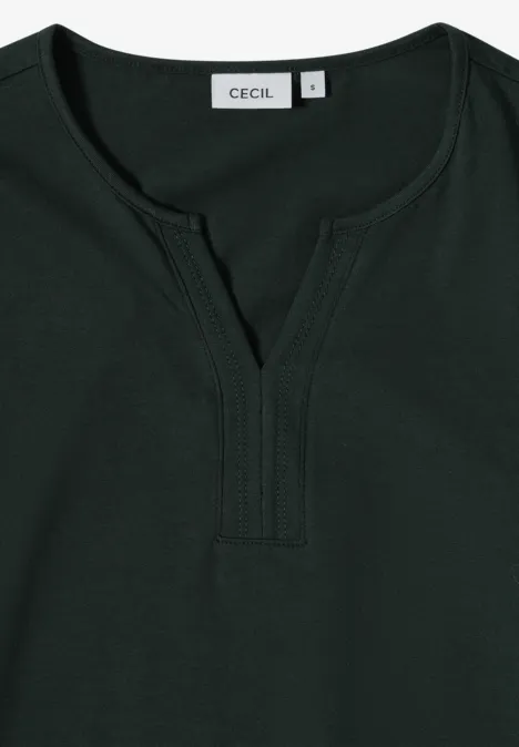 Shirt im Tunika-Look ink green