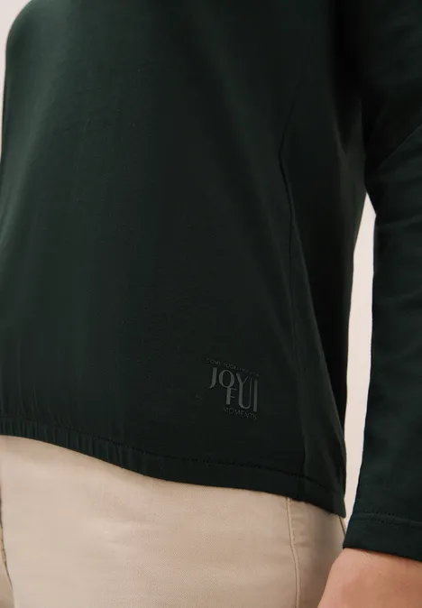 Shirt im Tunika-Look ink green