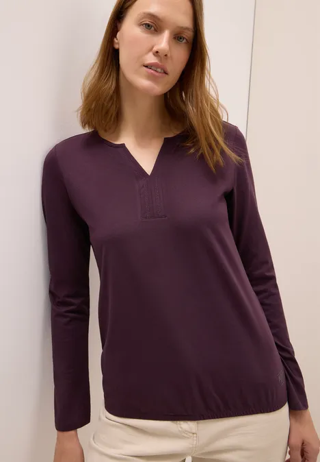 T-shirt au look tunique eggplant red