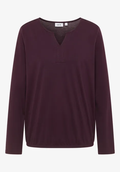 Shirt im Tunika-Look eggplant red