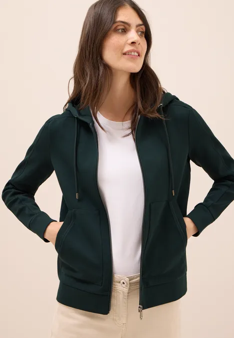 Jacke mit Rippstreifen ink green