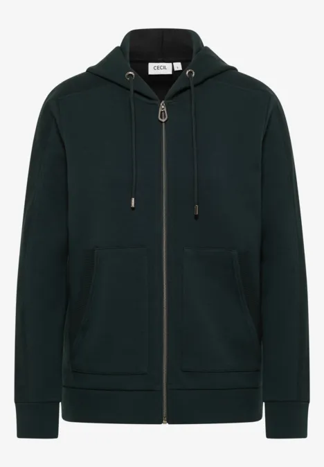 Jacke mit Rippdetails ink green