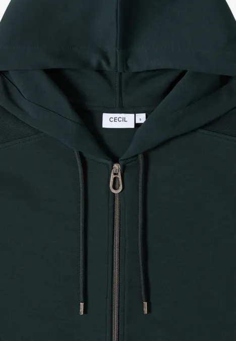 Jacke mit Rippdetails ink green