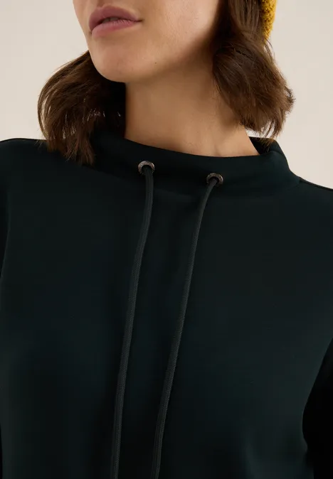 Funnel Neck Shirt ink green