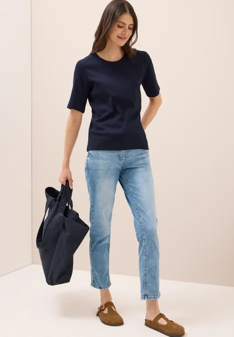 Basic Ripp T-Shirt urban dark blue