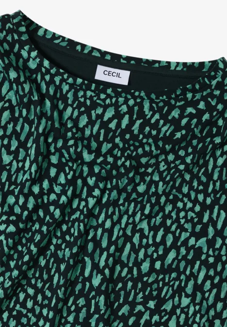 Shirt mit Rippstruktur ink green