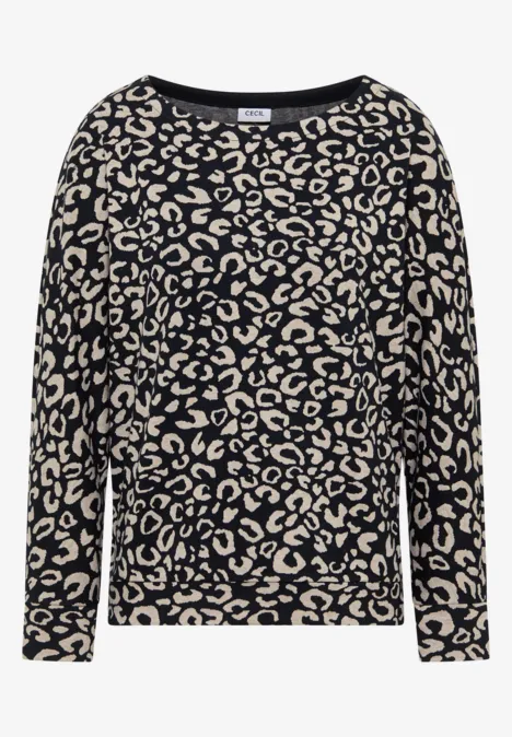 Melange Jacquard Shirt urban dark blue