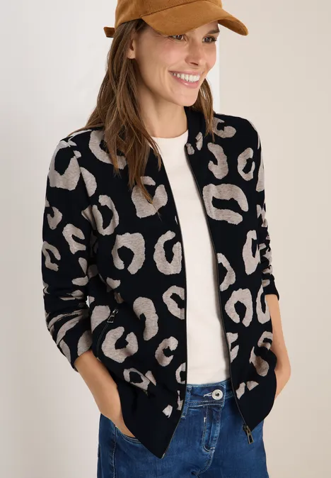 Melange Jacquard Blouson urban dark blue