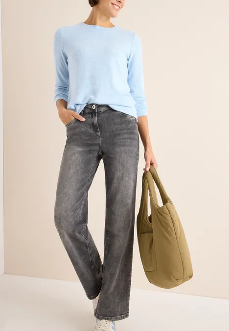 Kuscheliges Shirt sporty light blue melange