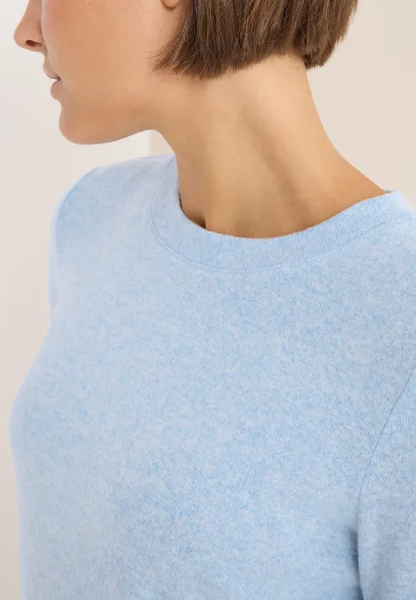 Kuscheliges Shirt sporty light blue melange