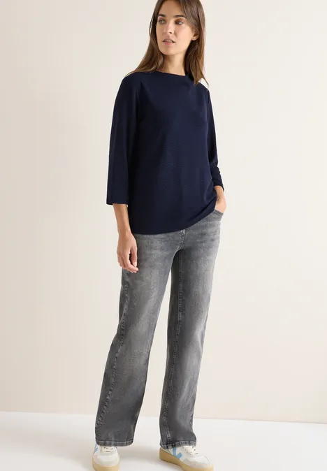 Strukturshirt urban dark blue
