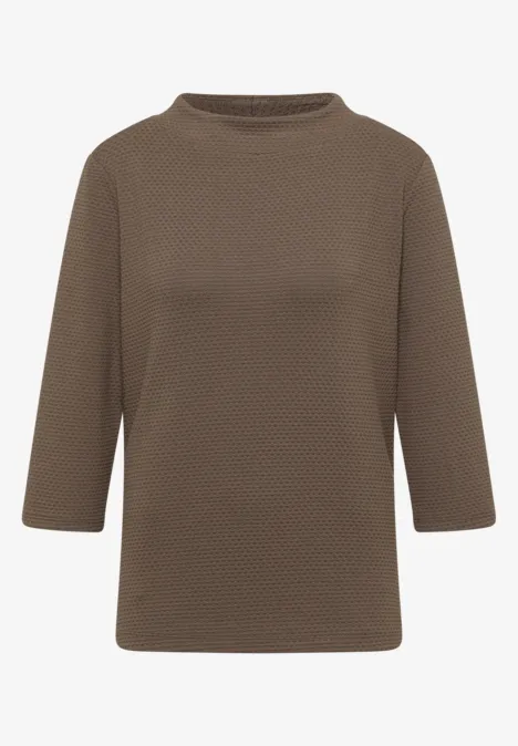 Strukturshirt cocoa taupe