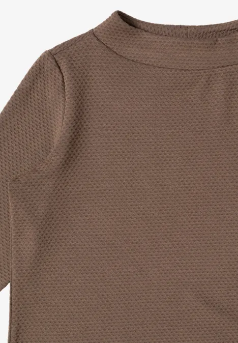 Strukturshirt cocoa taupe