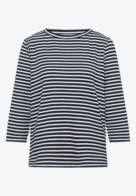 Gestreept shirt met structuur urban dark blue