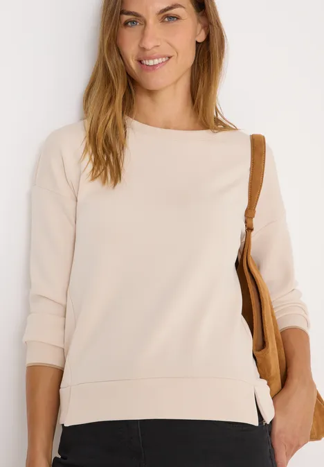 Softes Langarmshirt oat milk beige