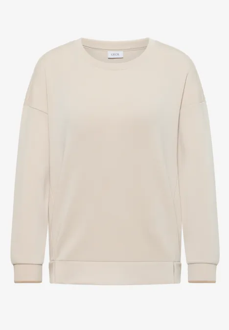 Softes Langarmshirt oat milk beige